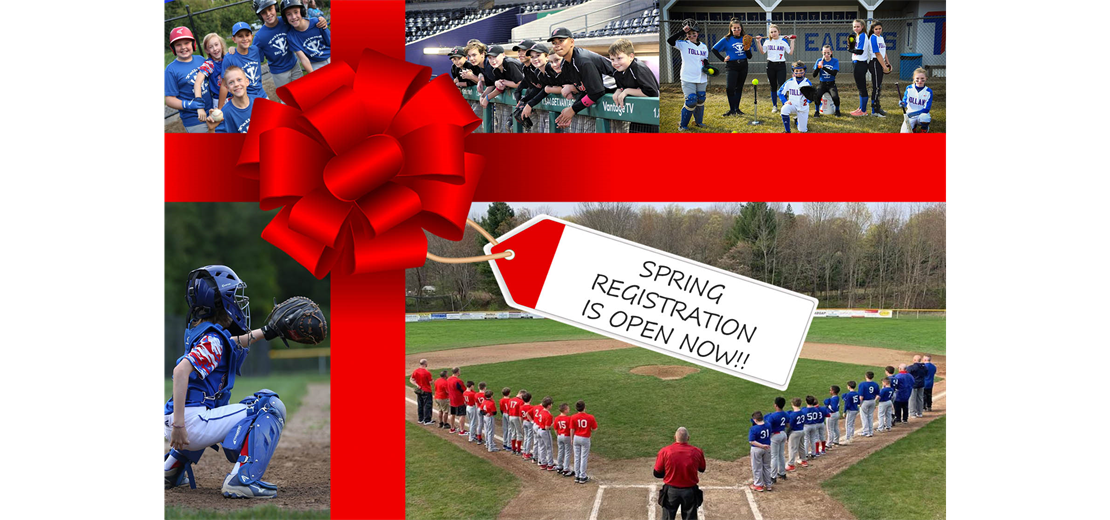 Spring Registration for Softball and Baseball Opens December 10th